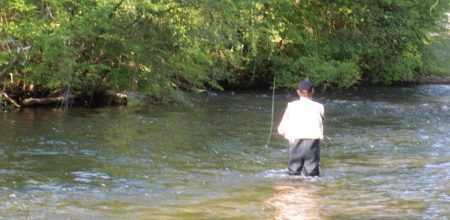 fly fishing on the drone